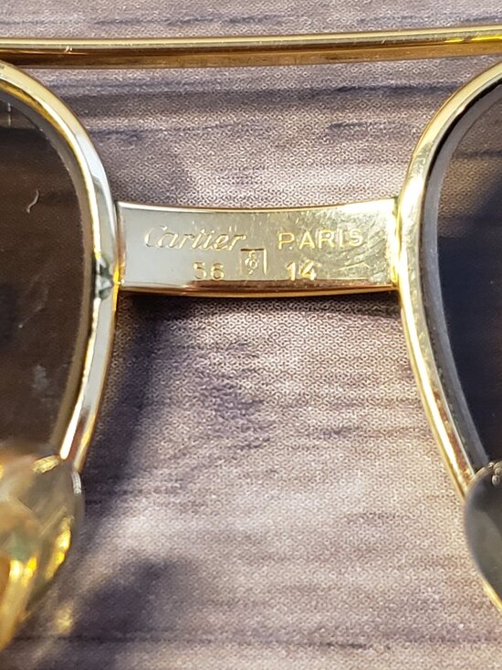 Cartier Santos Vendôme Aviator Sunglasses – Vintage Authentic Gold Frame w/ Case main image 16